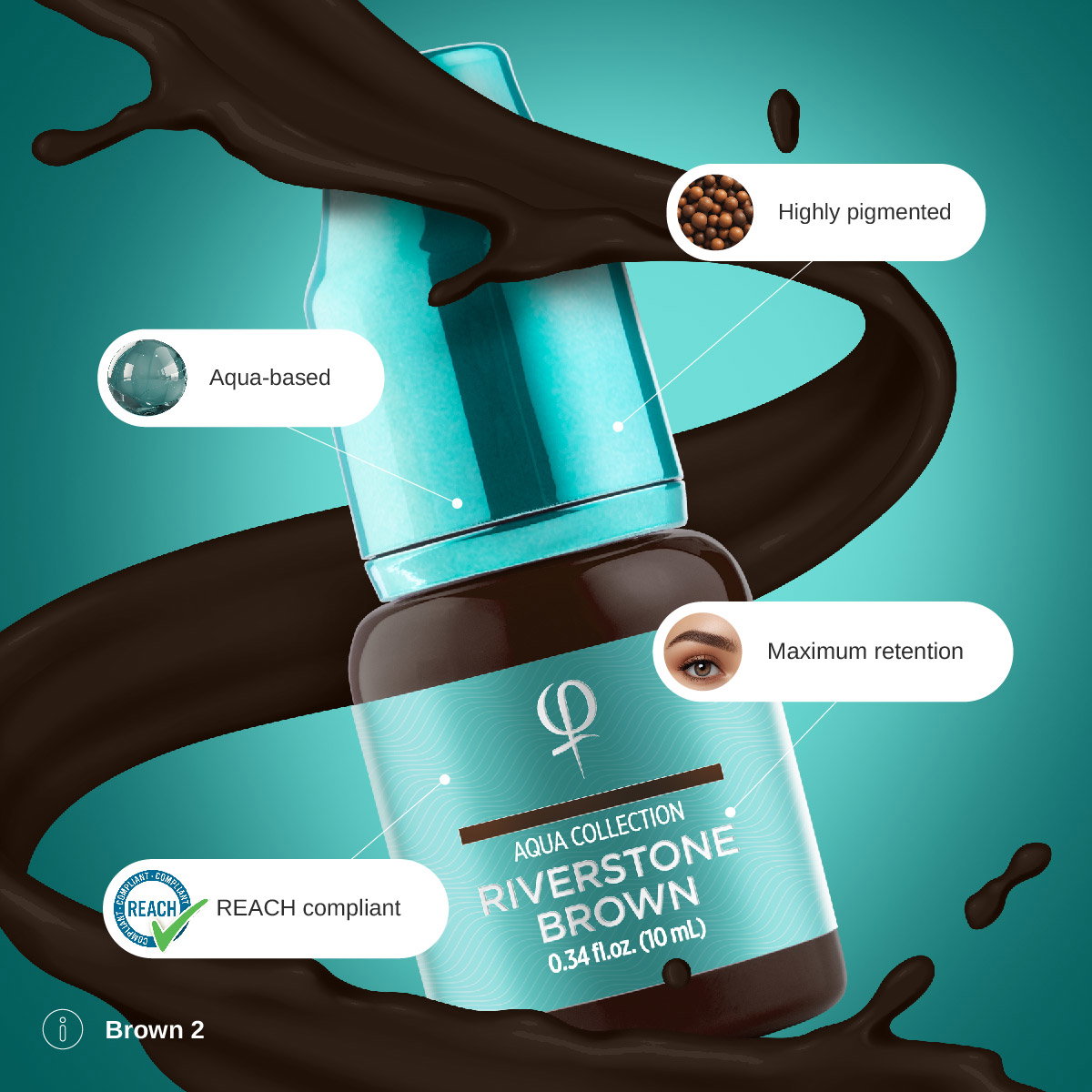 Riverstone Brown PMU Pigment 10ml - Image 5