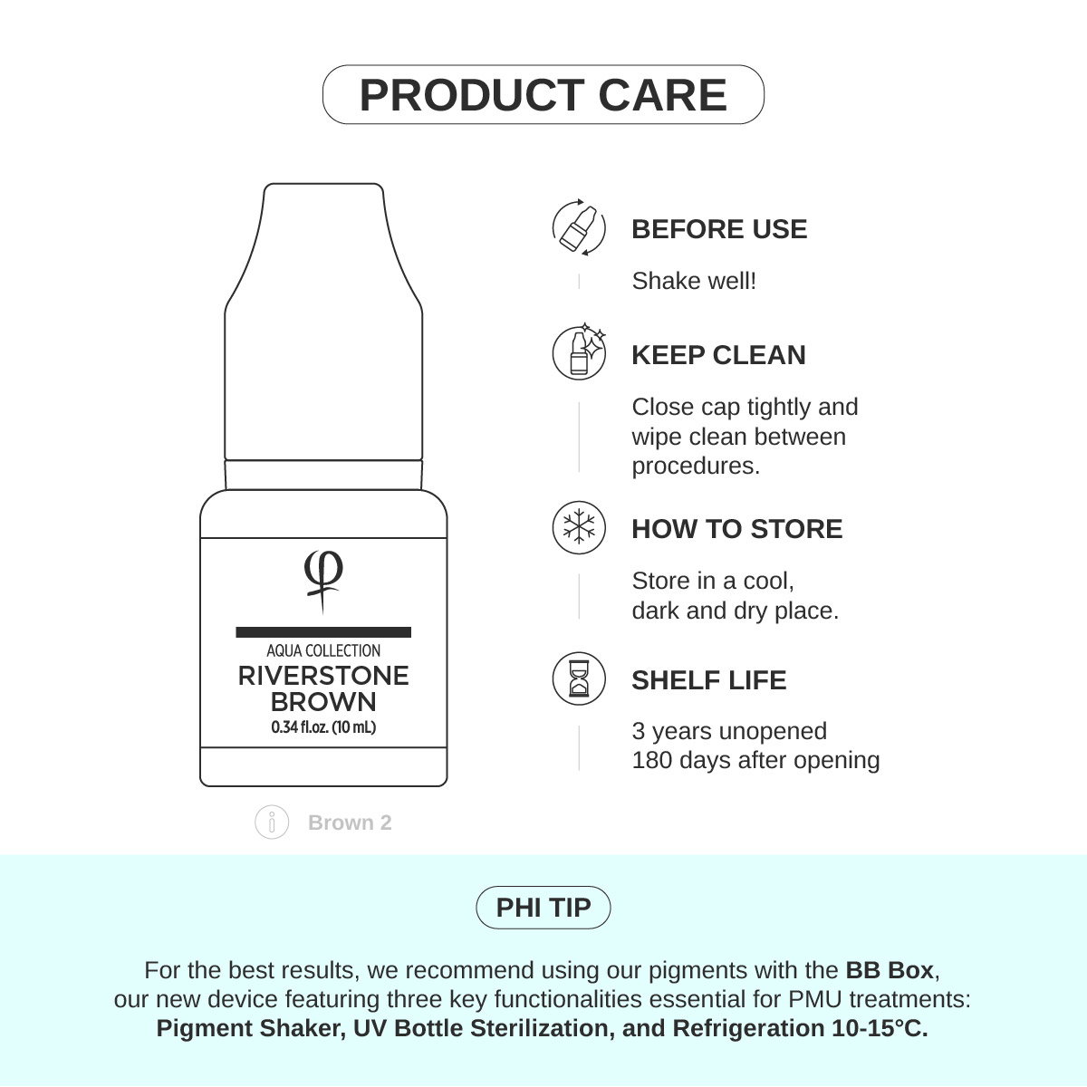 Riverstone Brown PMU Pigment 10ml - Image 2