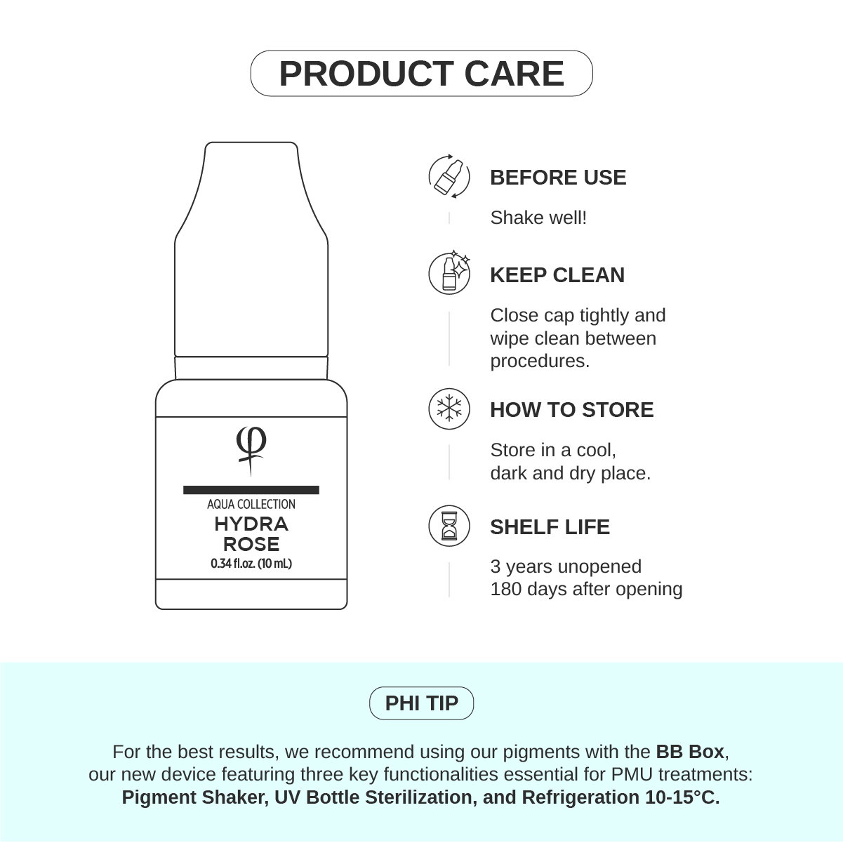 Hydra Rose Correction color PMU pigment 10ml - Image 3