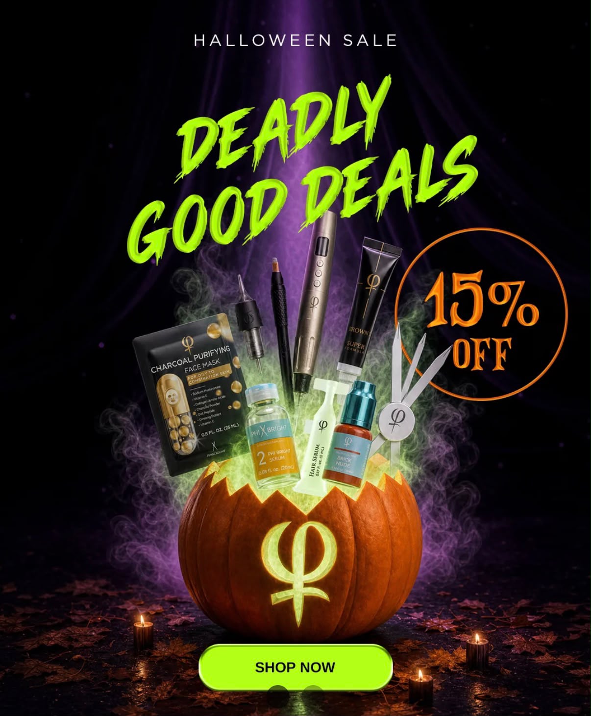 Halloween Sale: Deadly good deals, 15% off at Phishop Nederland. Shop now.